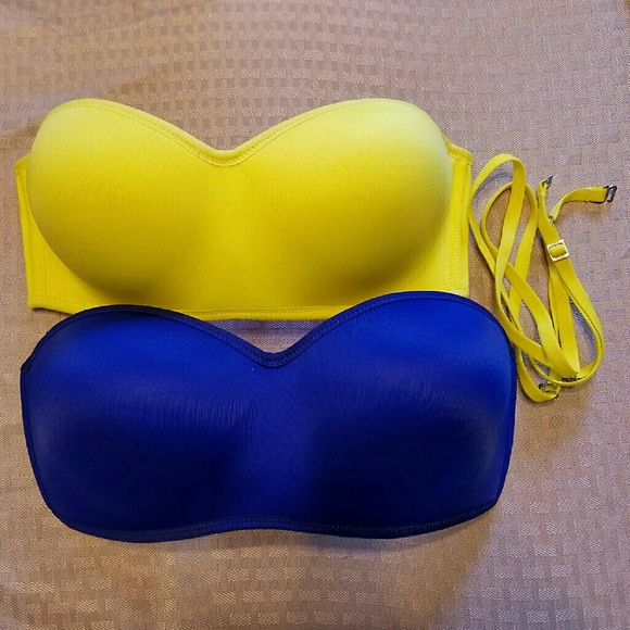 2 PINK Victoria's Secret 34C Multi-way Bandeau