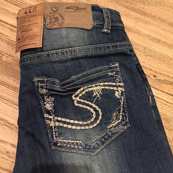 Girls Silver Jeans Ali Capri pants blue - Picture 2 of 4