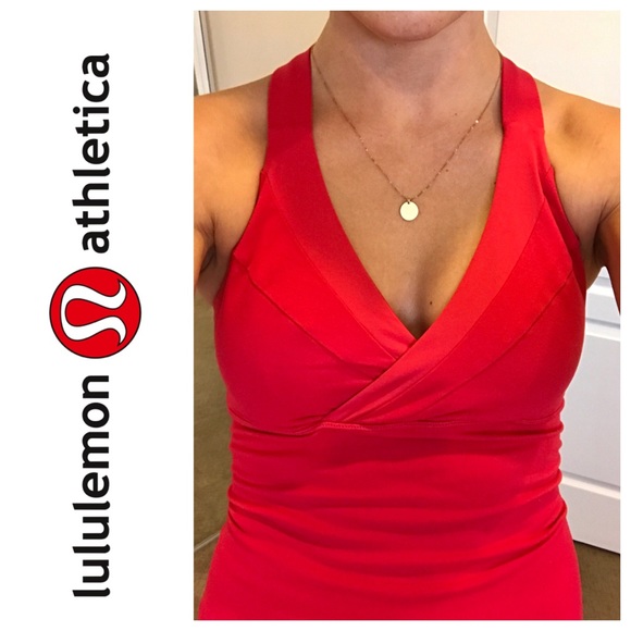 Lululemon Deep Breath Tank in Tango Red