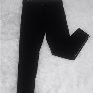 Black Super Skinny Khakis with silver accents