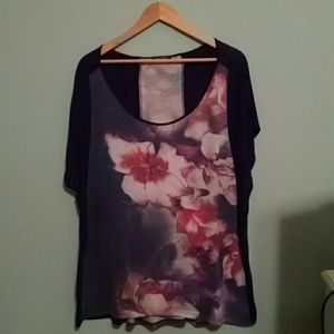 Sublime floral oversized panel blouse