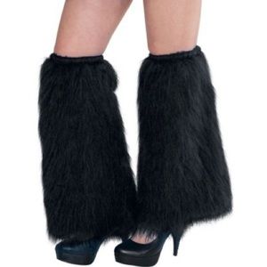 BLK Furry Leg Warmers