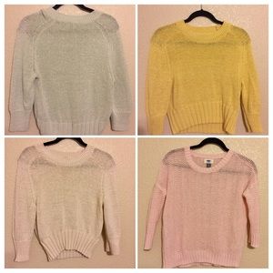 4 cropped woven sweaters
