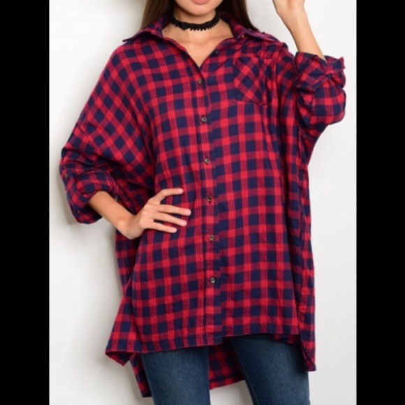 💔LAST ONE💔🏆HOST PICK🏆Oversized Red & Navy - Picture 2 of 2