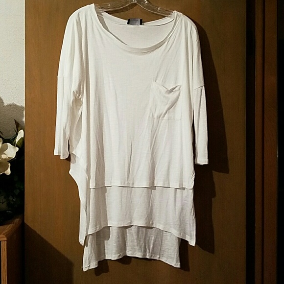 Lightweight tiered layered tunic sz L nwt