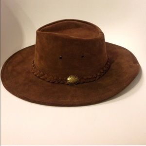 Structured 100% leather boho hat