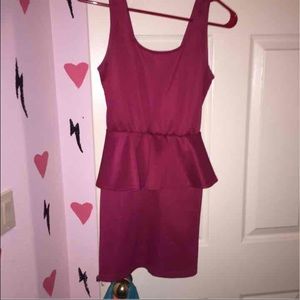 a red above the knee dress