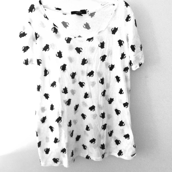 Cat print t shirt