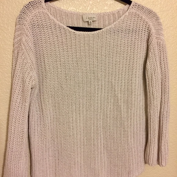 Aritzia babaton White woven linen and silk sweater