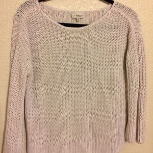 Aritzia babaton White woven linen and silk sweater