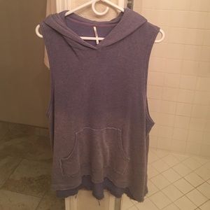 Free people muscle tank hoodie!