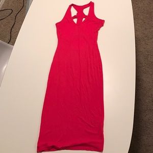 ASOS Hot orange cage back midi dress