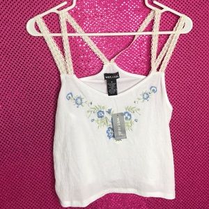 White crop/ tank top wet seal