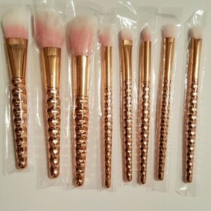 8pcs rose gold brush set