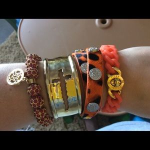 4 rustic cuff bracelets