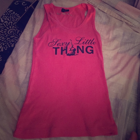 Pink Victoria's Secret PJ tank SEXY LITTLE THING