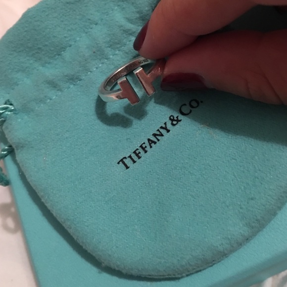 tiffany t sterling silver ring size 6