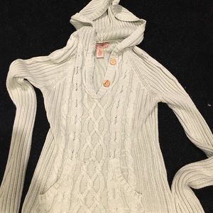 Light green hooded sweater