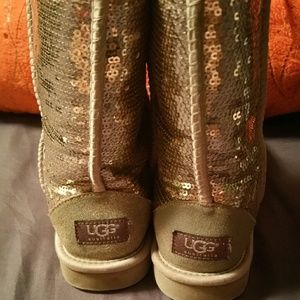 Silver shimmery UGG Boots