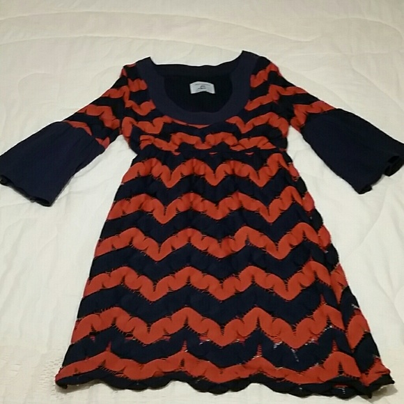 Judith March Chevron knit dress Anthropologie