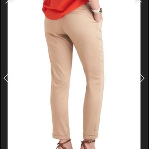 Woman's tan straight leg pants