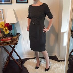 Gray belted Banana Republic Dress