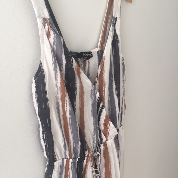 Blue/Tan Stripped Dress