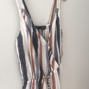 Blue/Tan Stripped Dress