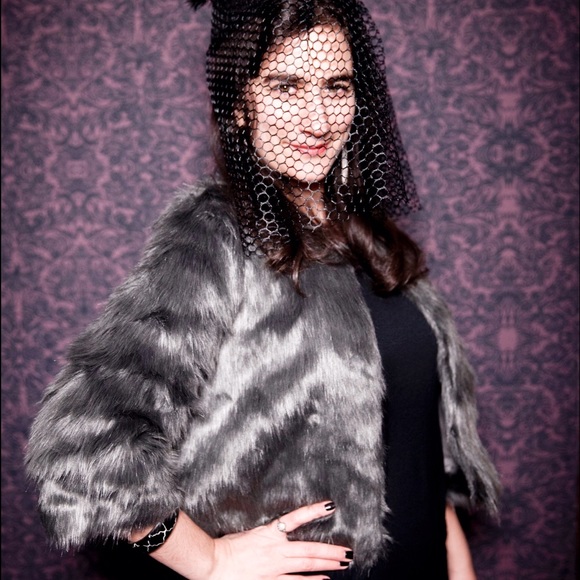 Gray Faux Fur Jacket