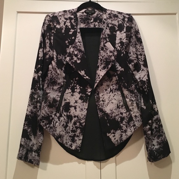 Kiwi Tucker tie dye print drape front jacket sz 4