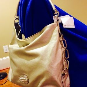 Silver shoulder bag