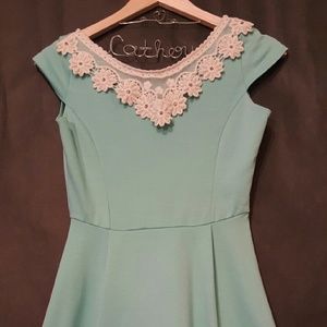 Modcloth party dress with lace trim-never worn