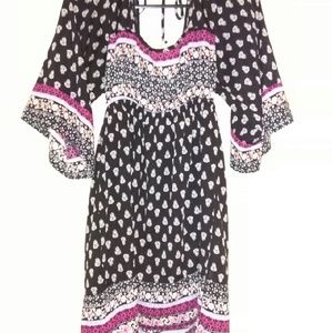 Printed hippie dress