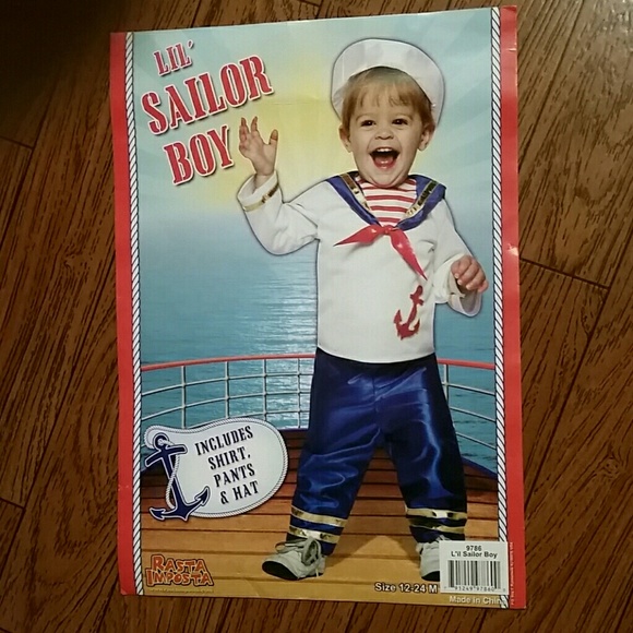 Sailor Navy Costume Red White Blue Outfit - Picture 1 of 1