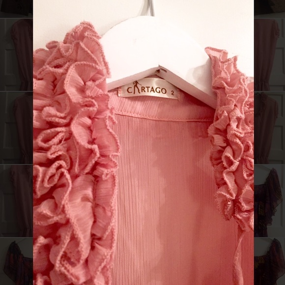 CARTAGO Sheer Ruffled Blouse - Picture 2 of 4