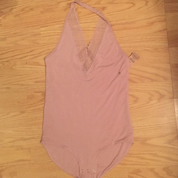 American Eagle Outfitters Tops - Deep V Halter Bodysuit