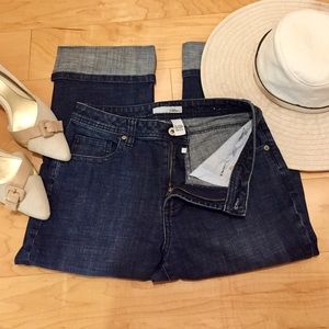 Chico's Platinum Capri Zodiac Jean Size 0.5