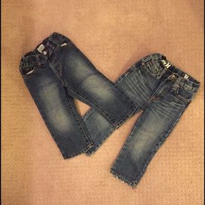 Two pairs of boy jeans