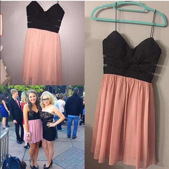 Black & mauve pink dress! Perfect for HC