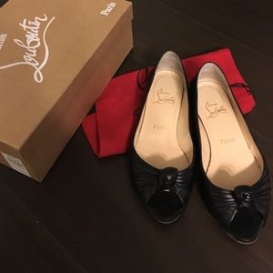 Christian Louboutin Black Turban Flat Nappa