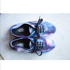 Galaxy Print Vans size 8