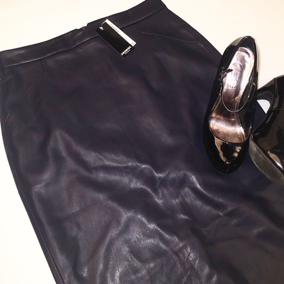 Faux Leather Pencil Skirt
