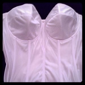 46C White Satin Long Line Bra from David's Bridal