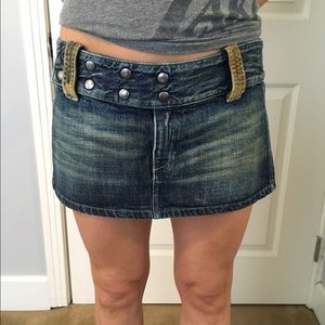 diesel denim mini skirt