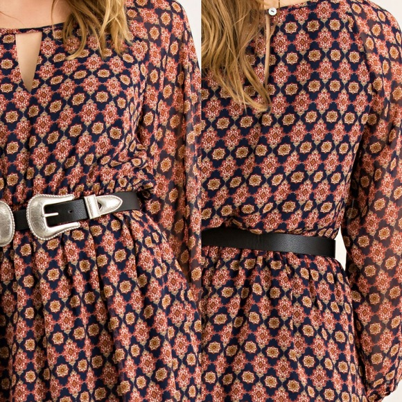 classic Paper Doll Dresses - ‼️SALE‼️Mandala Print Blouson Elasticized Dress classic Paper Doll Dresses - ‼️SALE‼️Mandala Print Blouson Elasticized Dress