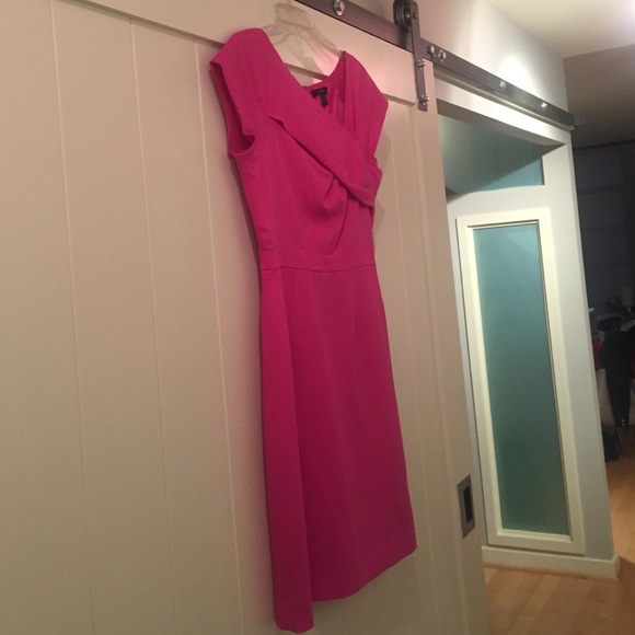 J.Crew Pink Origami Dress in Wool Crepe