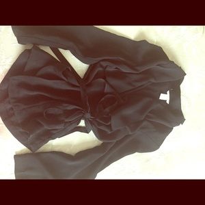 Black wrap-style blazer, sz 6