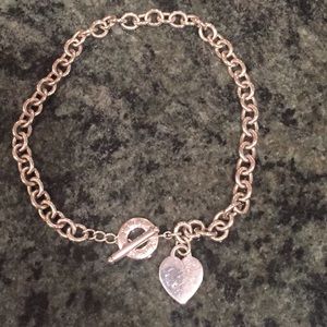 Tiffany Heart Tag Toggle Necklace