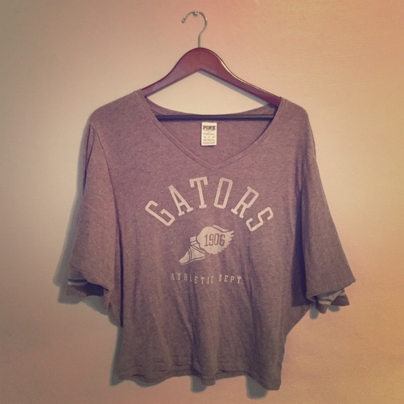 Victoria's Secret PINK Gray GATORS Tshirt