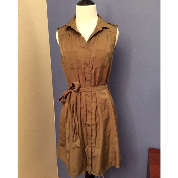 🔻EUC Army green shirt dress